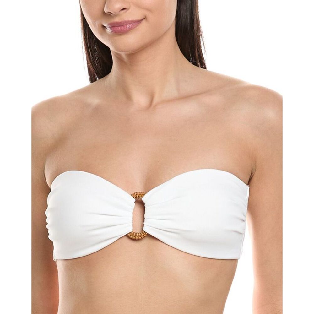 Robin Piccone Womens Margot Bandeau Bra, White